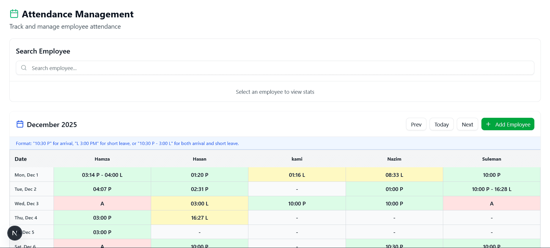 Smart attendance Tracking