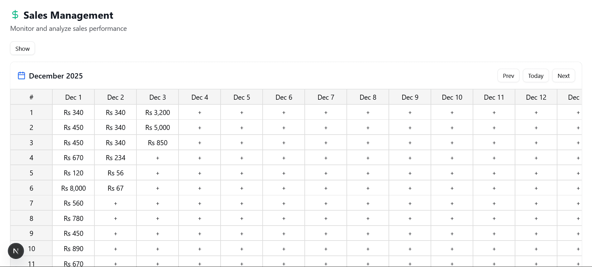 Real-Time Sales Management